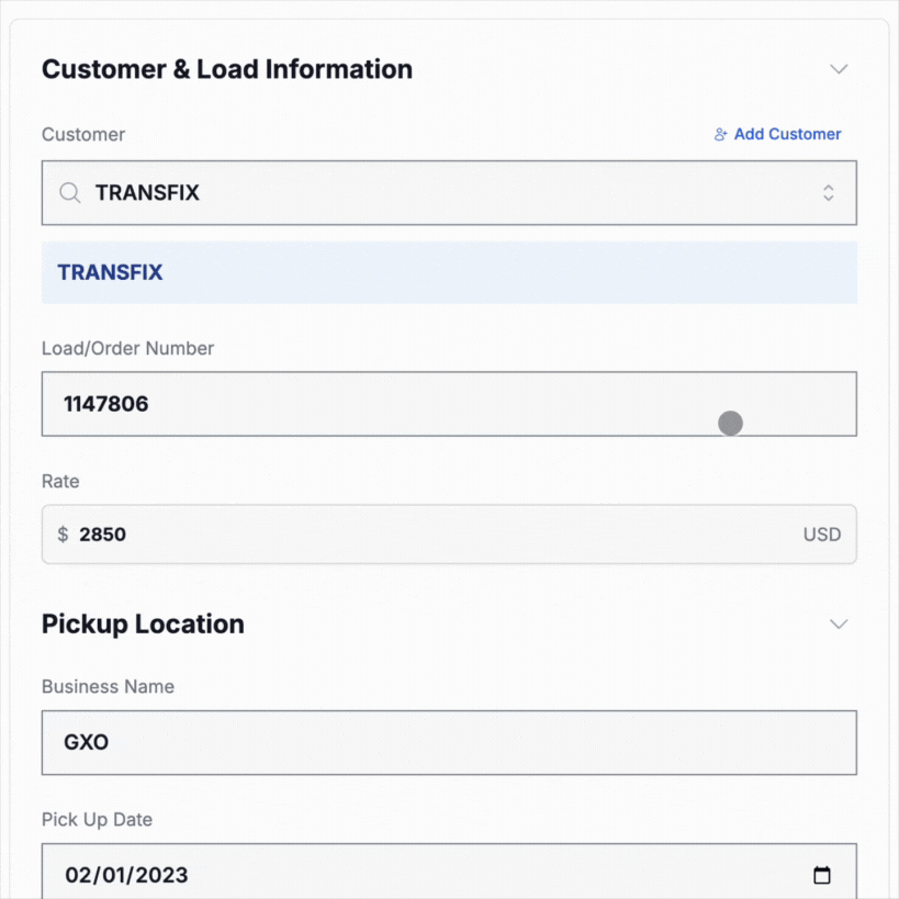 Dispatch interface