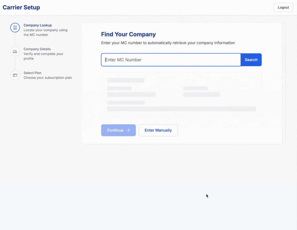 CarrierNest Dashboard